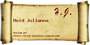 Hold Julianna névjegykártya