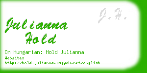 julianna hold business card